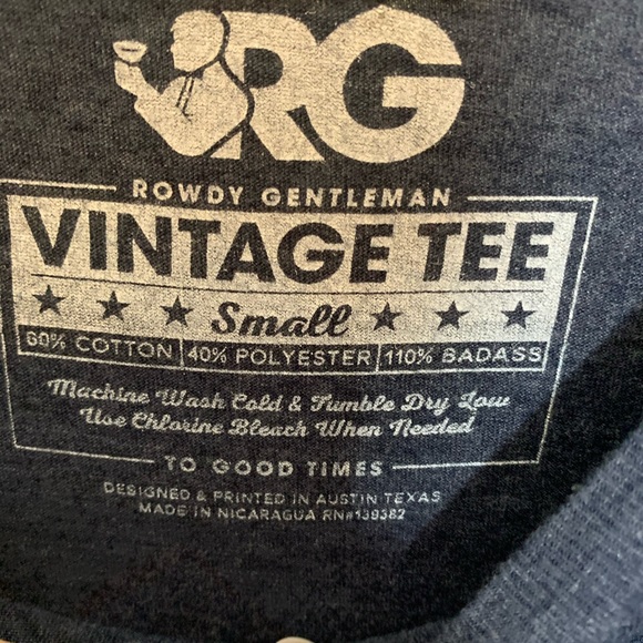 Rowdy Gentlemen Fish Theme Graphic Tee Sz S - Picture 6 of 6